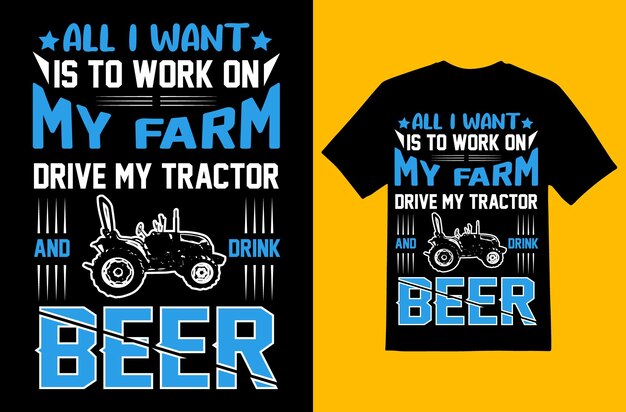 Farmer tshirt design template eps file