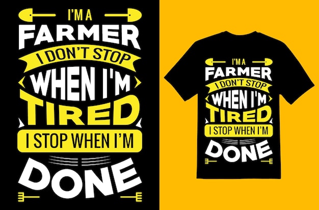 Vector farmer tshirt design template eps file