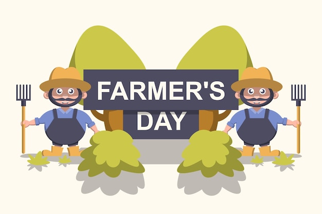 Farmers Day background Design with isolated background