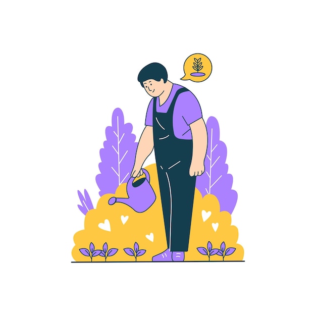 Vector farmers harvest flat design