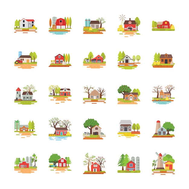 Farmhouse illustrations