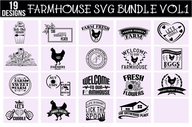 Vector farmhouse svg bundle vol.1