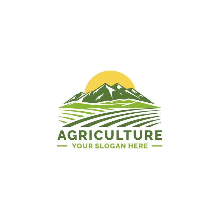 Farming agriculture logo template vector illustration
