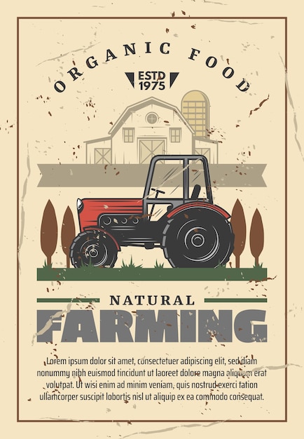 Farming and agriculture retro vector