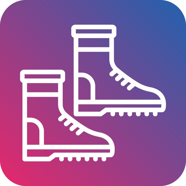 Vector farming boots icon style