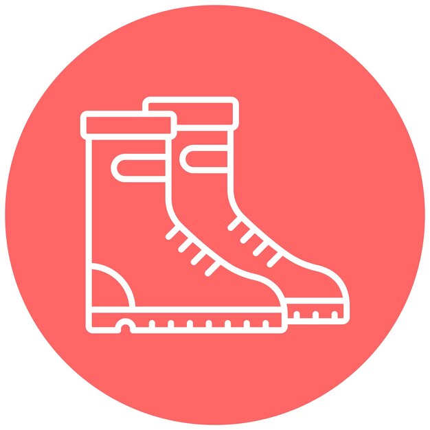 Vector farming boots icon style