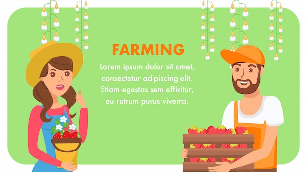 Modello piano dell'insegna di web di affari di azienda agricola