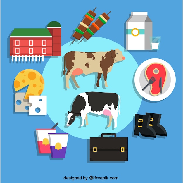 Vector farming icons collection