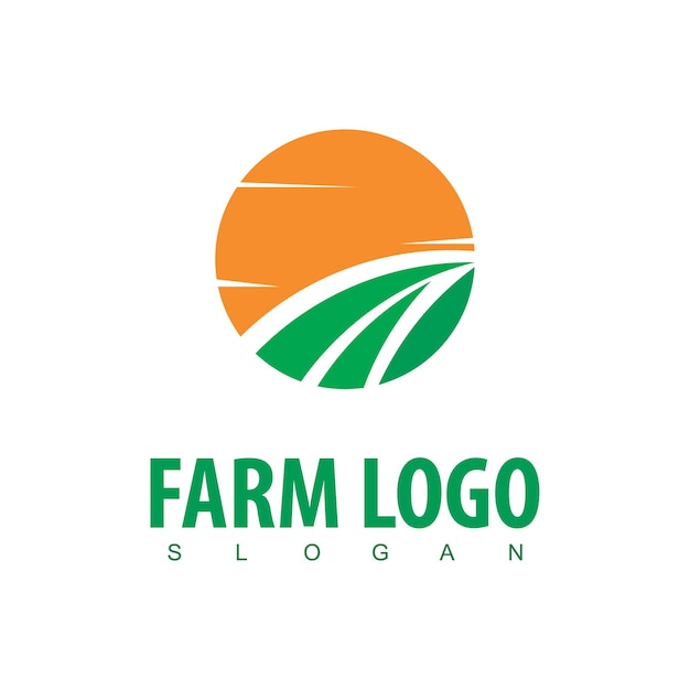 Vector farming logo design template