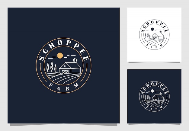 Farming logo ontwerp inspiratie