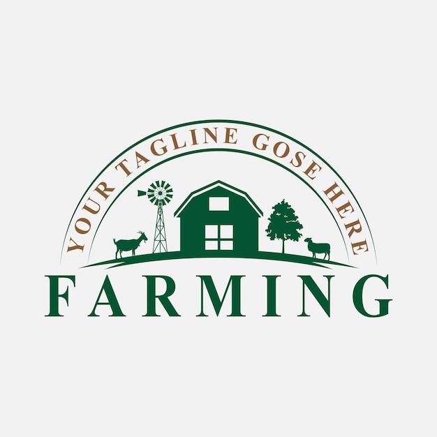 Vector farming logo