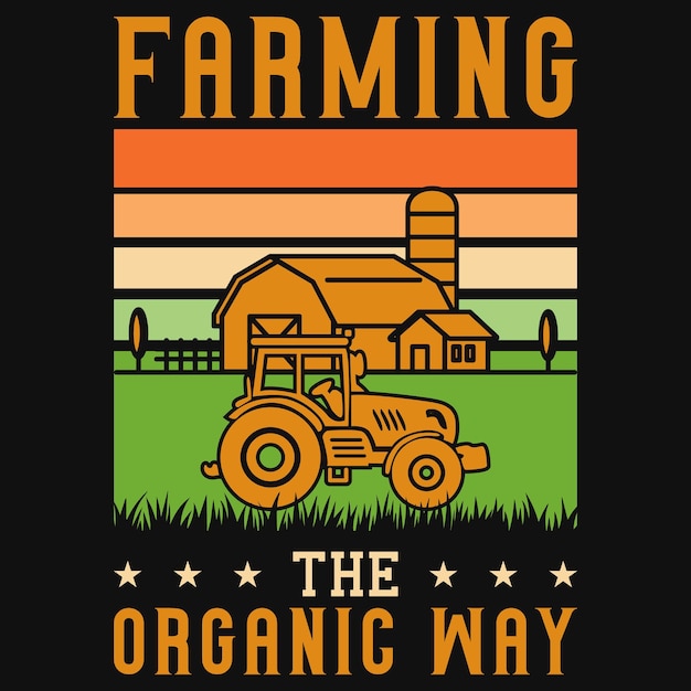 Фермерство органическим способом дизайн футболки