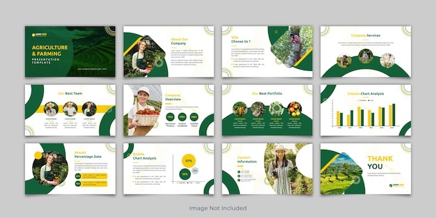 Farming powerpoint presentation template agriculture presentation slide vector infographics