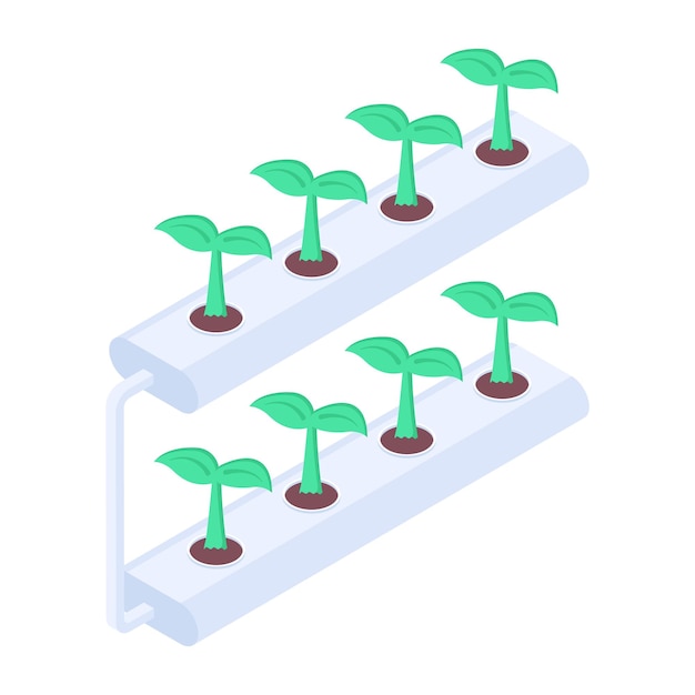 Farming rack isometric icon design