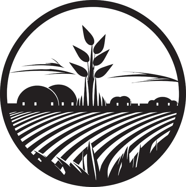 Farmstead Icon Agriculture Vector Emblem Harvest Heritage Farming Logo Design Icon