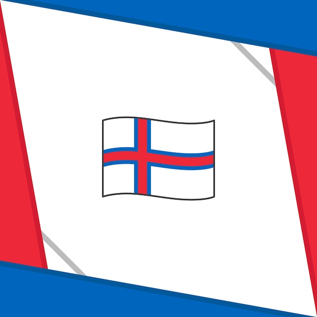 Faroe Islands Flag Abstract Background Design Template Faroe Islands Independence Day Banner Social Media Post Faroe Islands Independence Day