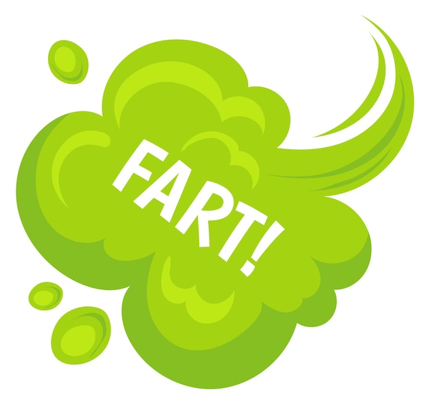 Fart cloud Cartoon green bad smell trail