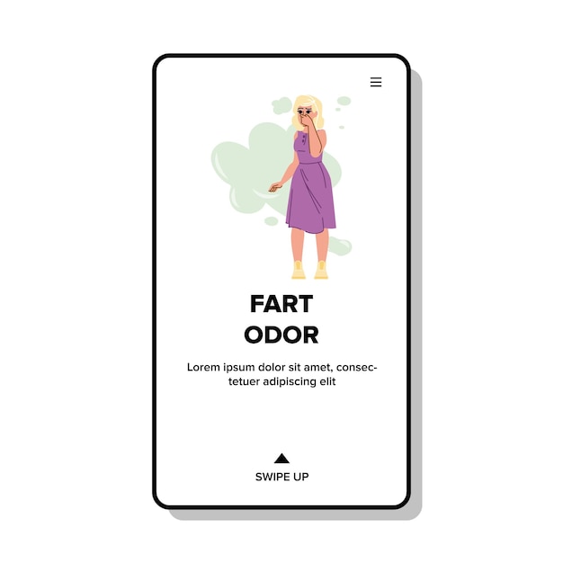 Fart odor vector