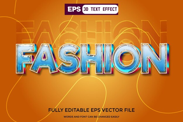 Fashion 3d editable text effect