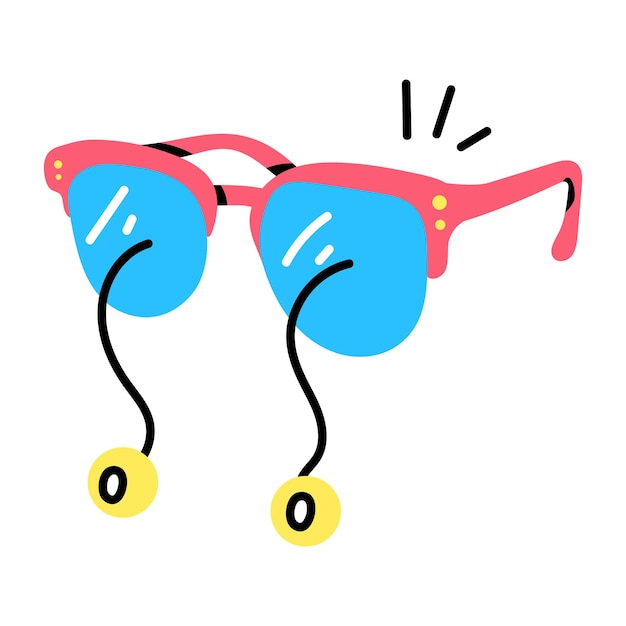 Vector fashion accessory, sticker design of glasses