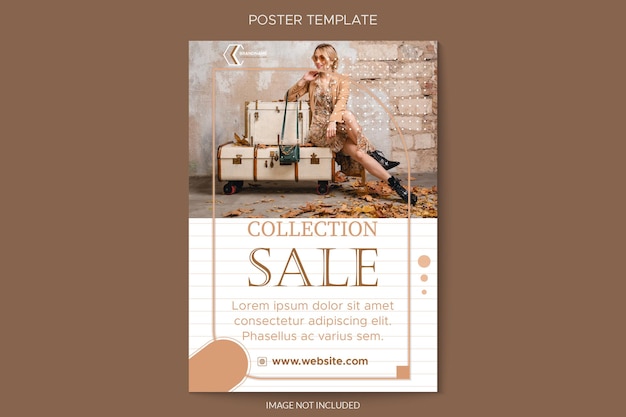 Vector fashion advertising poster template