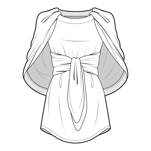 fashion apparel design flat sketch illustration design