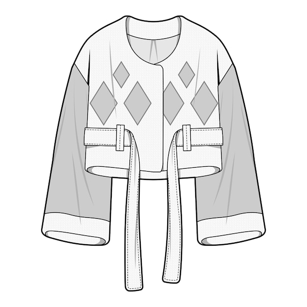 Fashion apparel design flat sketch illustration design