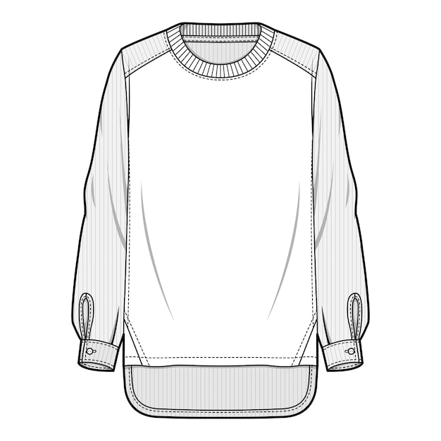 Vector fashion apparel design flat sketch illustration design