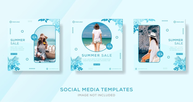 Fashion banner for summer sale template post