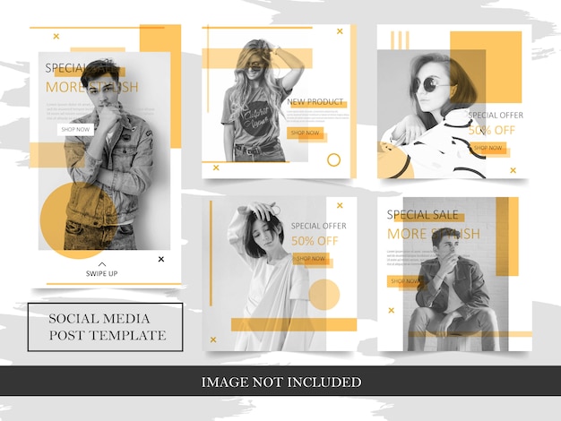 Fashion banner templates for social media post