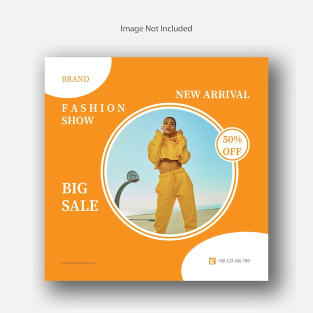 Vector fashion big sale social media post design