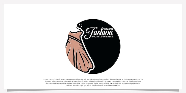 Vector fashion boutique logo and store logo label emblem premium vector