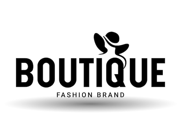 Fashion boutique vector logo creative women beauty