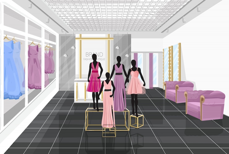 Vector ドレスとファッションブティック