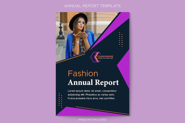 Fashion brand annual report graphic template