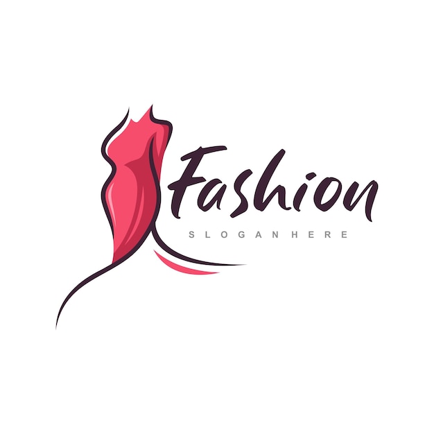 Fashion brand logo template with minimal tagline