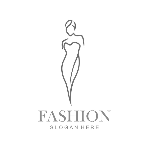 Vector fashion business logo template luxury brand design