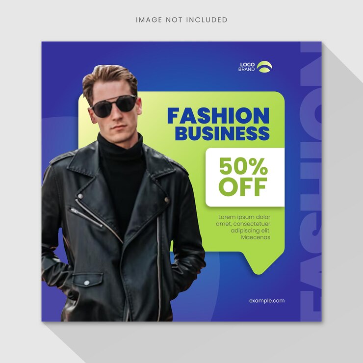 Vector fashion business social media template