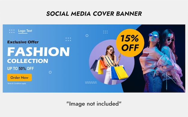 Fashion collection sale Creative social media cover banner post template