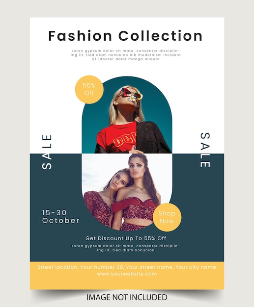 Vector fashion collection sale flayer