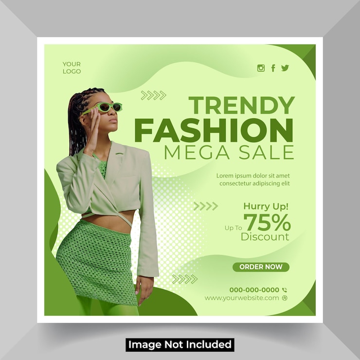 Fashion collection sale social media advertising post banner template
