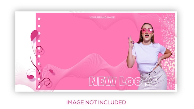 Vector fashion collection social media banner