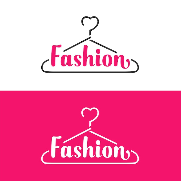 Fashion company logo template brand design hook icon logo