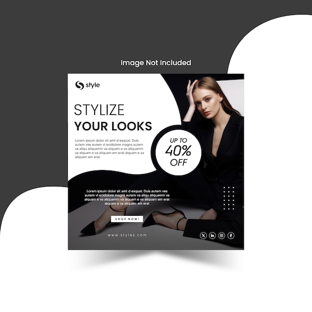 Fashion Design post for Instagram and Facebook Template