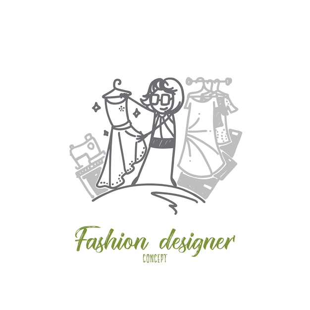 Fashion designer concept illustration