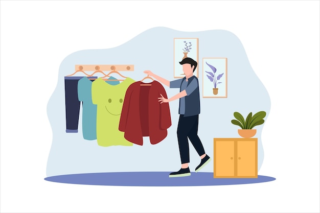 fashion designer flat design illustration