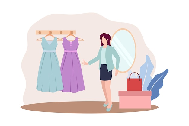 Fashion Designer Flat Design Illustration