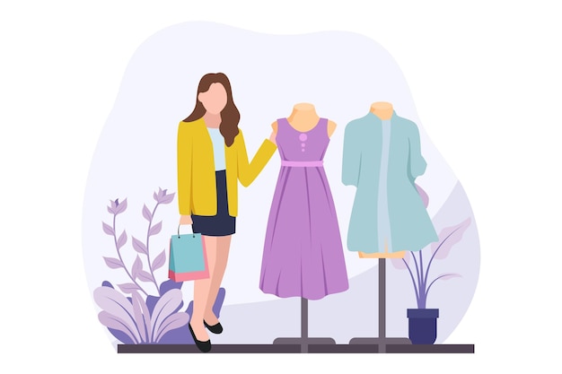 Vector fashion designer flat design illustration