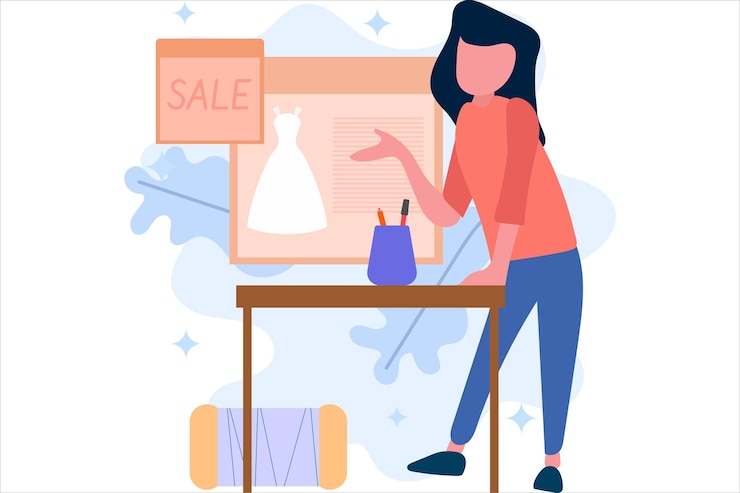 Vector fashion designer flat design illustration