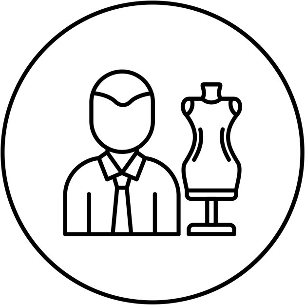 Vector fashion designer male icon vector image can be used for modelling agency